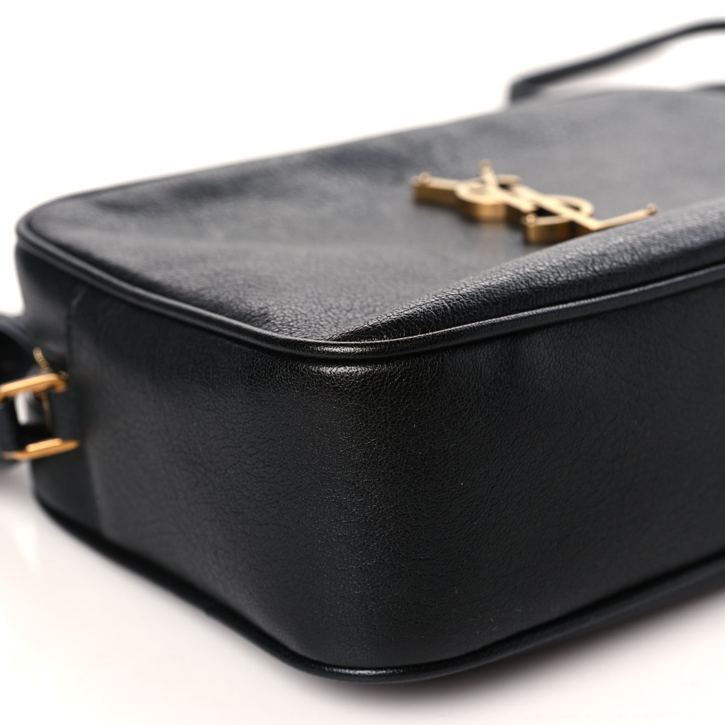 Grained Lambskin Monogram Lou Camera Bag Black