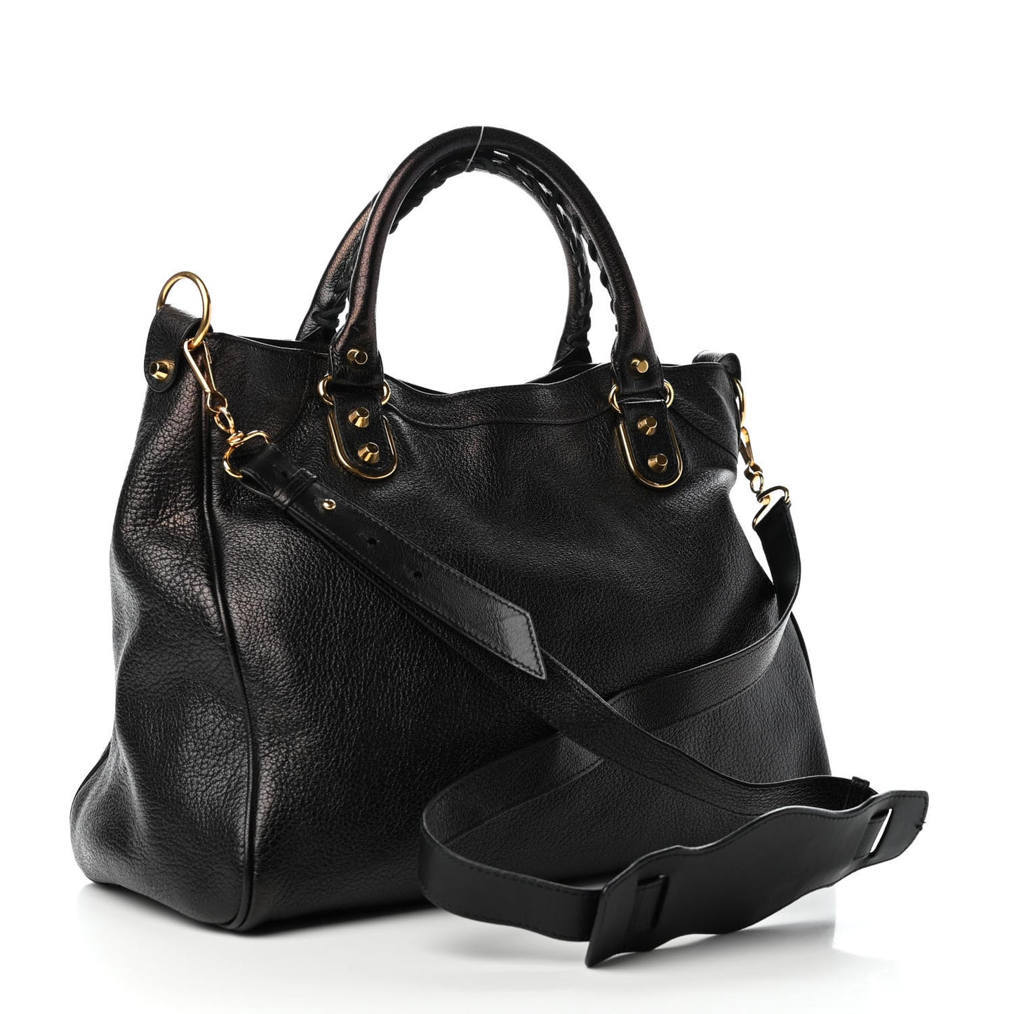 Chevre Gold Metallic Edge Hardware Velo Black