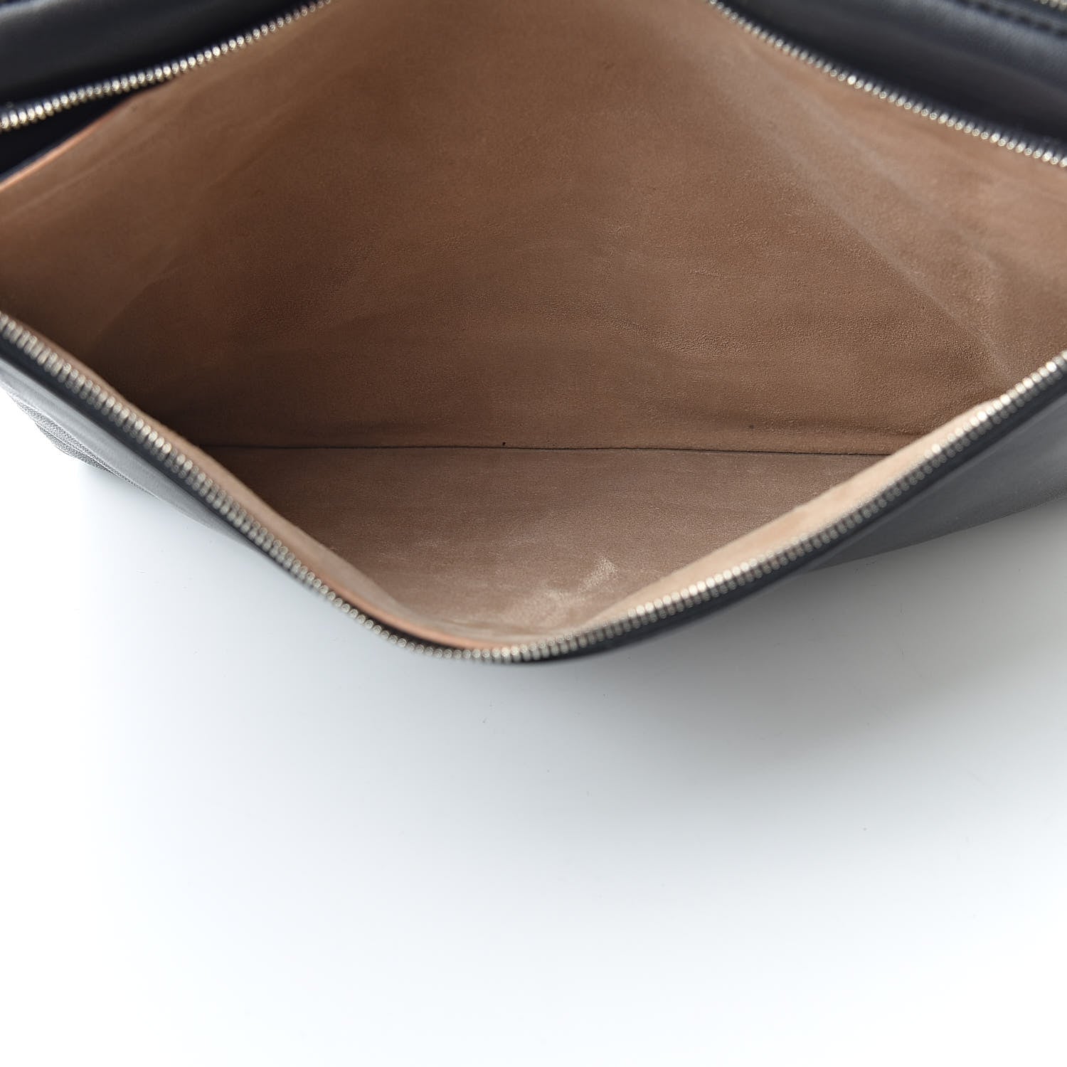 Celine Lambskin Roll Clutch Black 5 of 8