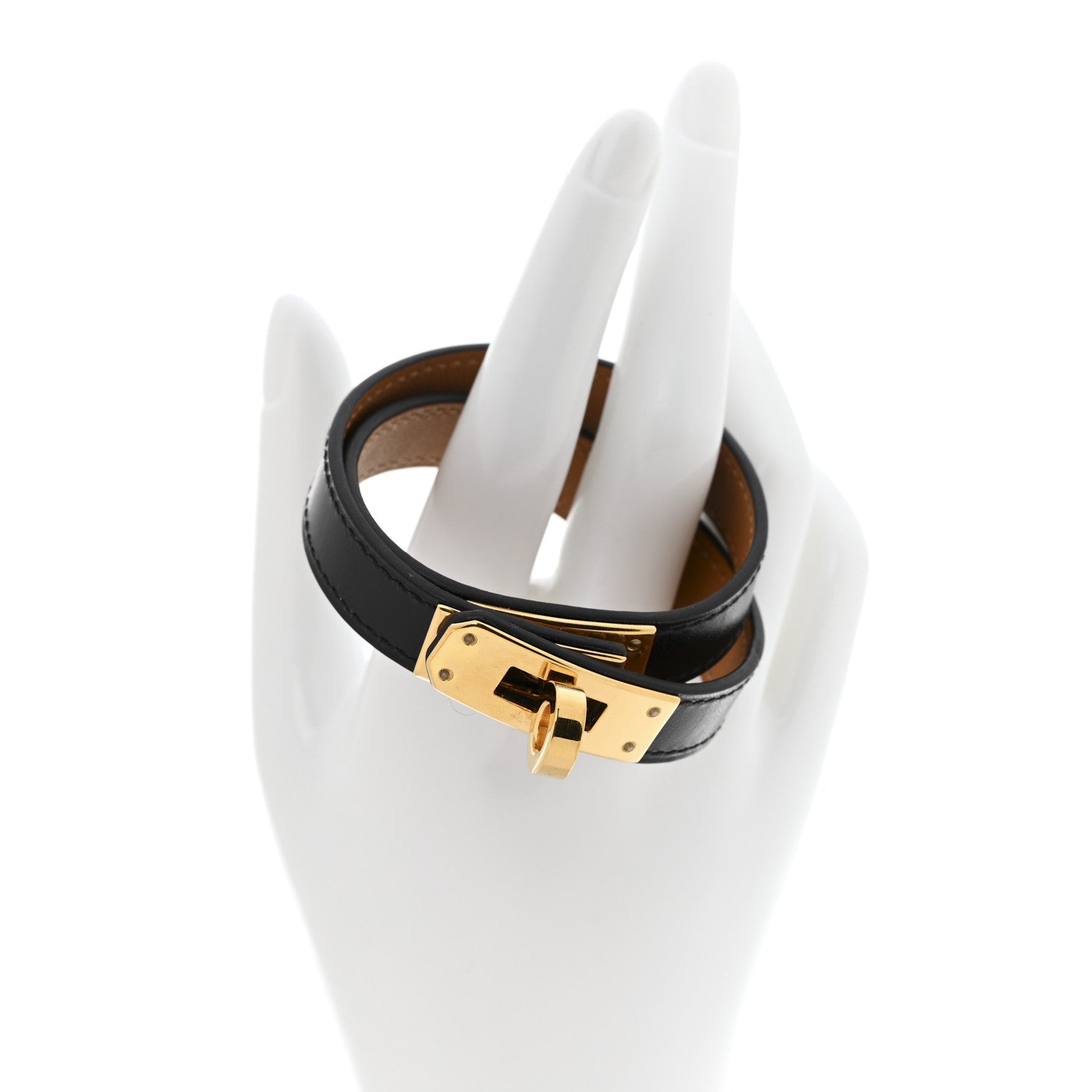 Hermes Box Kelly Double Tour Bracelet M Black 2 of 7