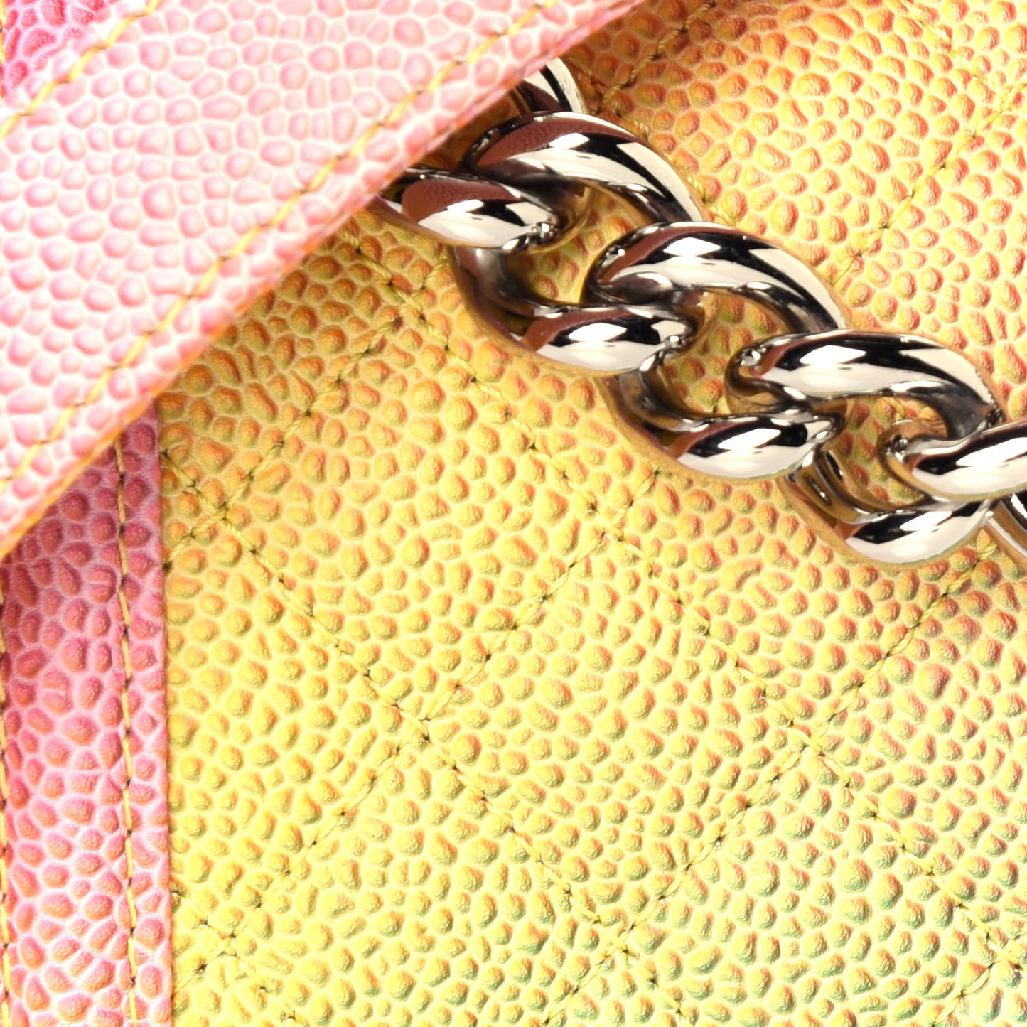 Caviar Quilted Small Cuba Rainbow Boy Flap Multicolor