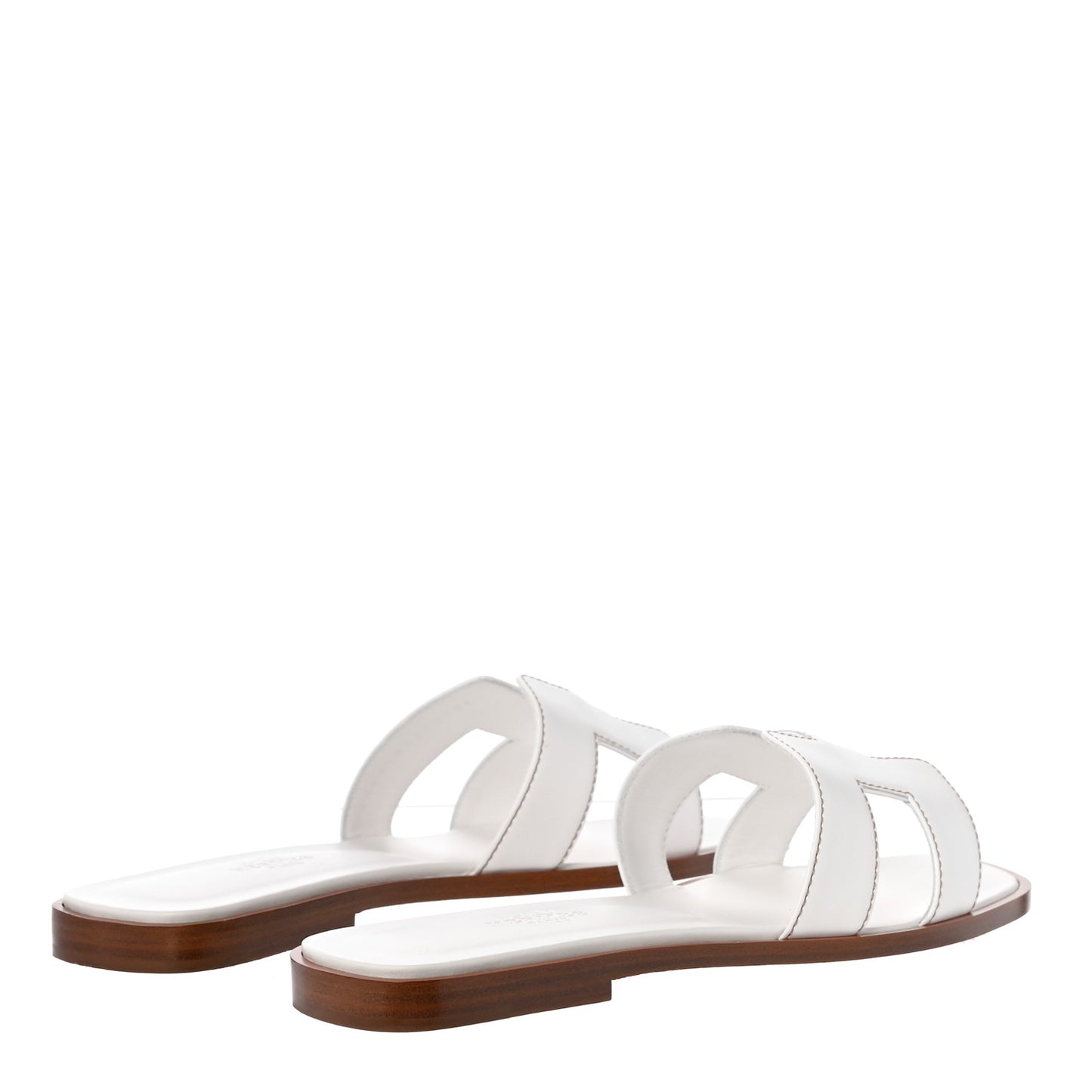 Box Calfskin Oran Sandals 36 White