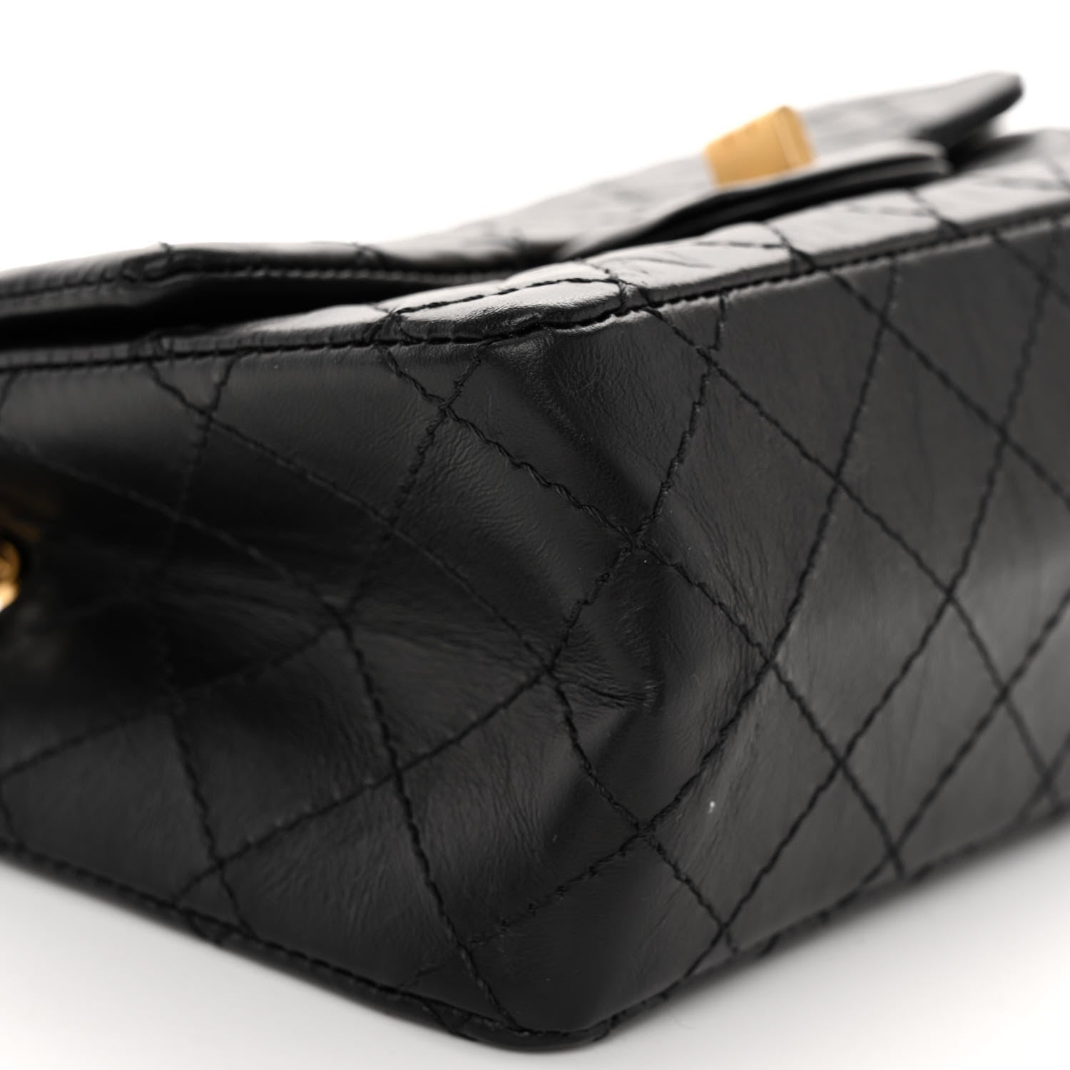 Chanel Aged Calfskin Quilted 2.55 Reissue Mini Flap Black 8 of 9