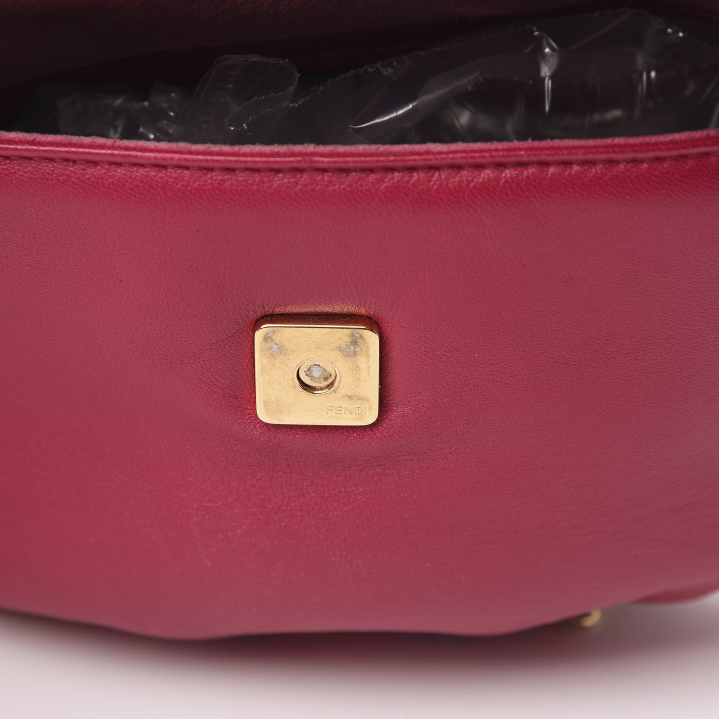 Nappa Fendista Pouchette Crossbody Fuxia Scuro