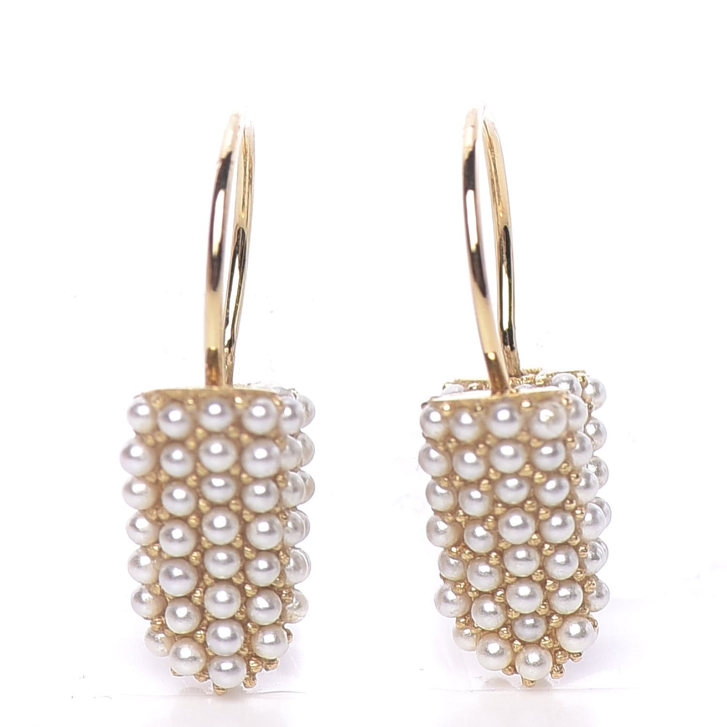 Brass Essential V Hoop Earrings Gold