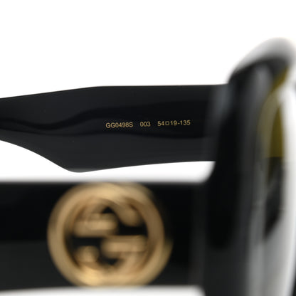 Gucci Acetate Square Frame Sunglasses GG0498S Black White 6 of 7
