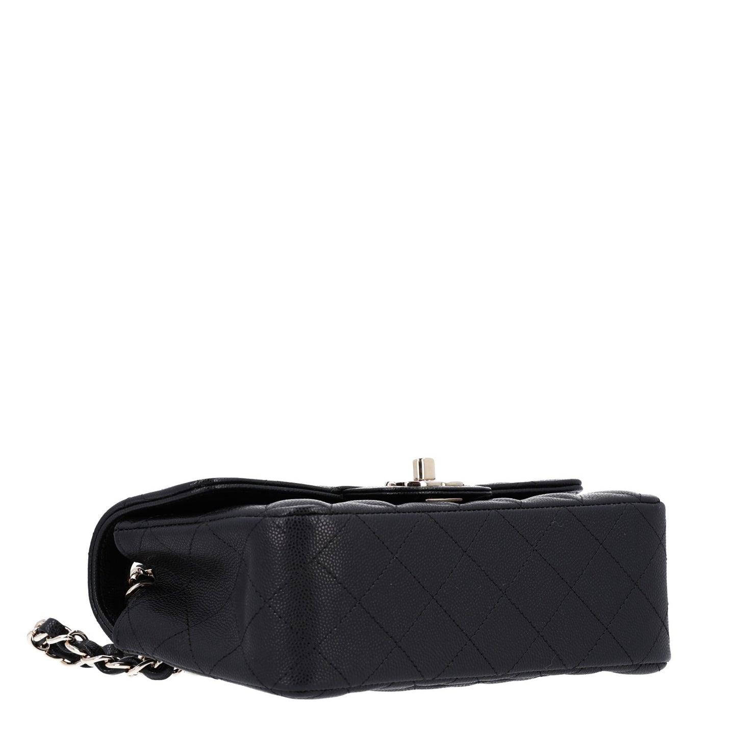 Caviar Quilted Mini Rectangular Flap Black