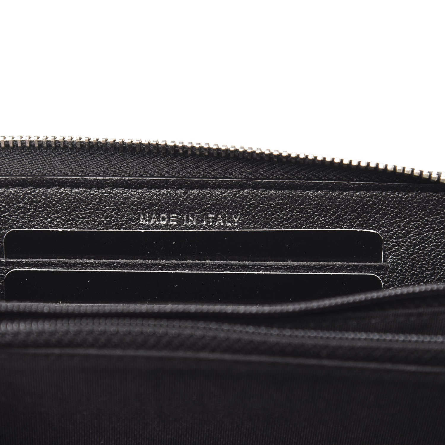 Chanel Calfskin Quilted Small Diamond CC Zip Around Wallet Black 7 of 9