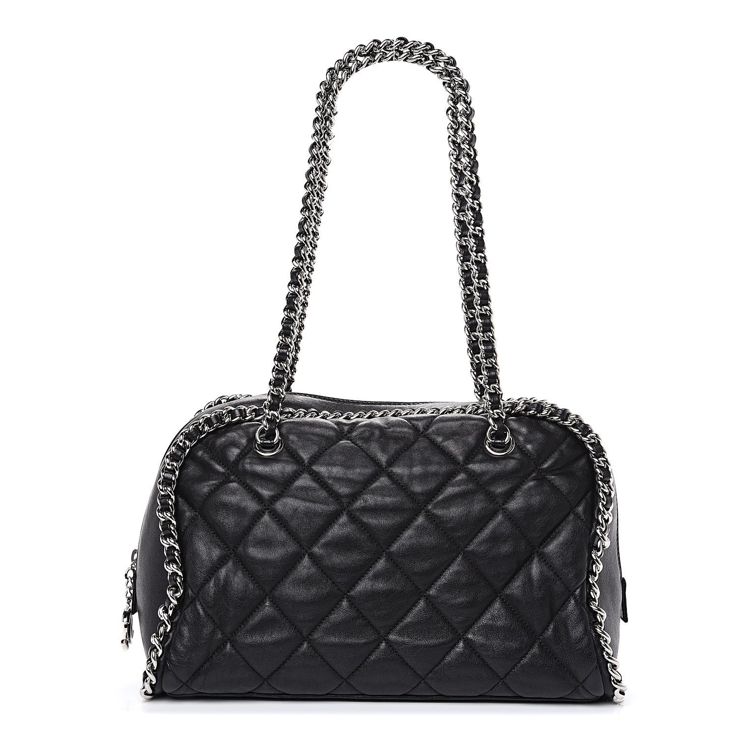 Chanel Calfskin Chain Around Bowler Black 1 of 11