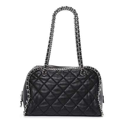 Chanel Calfskin Chain Around Bowler Black 1 of 11