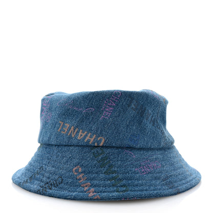 Chanel Denim Mood Cloche Bucket Hat L Blue 6 of 9