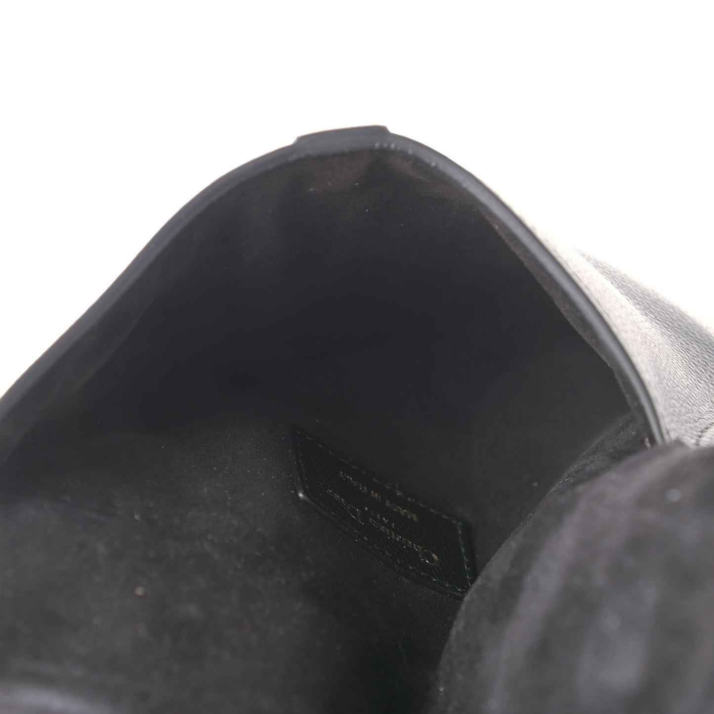 Grained Calfskin Saddle Belt Bag Black