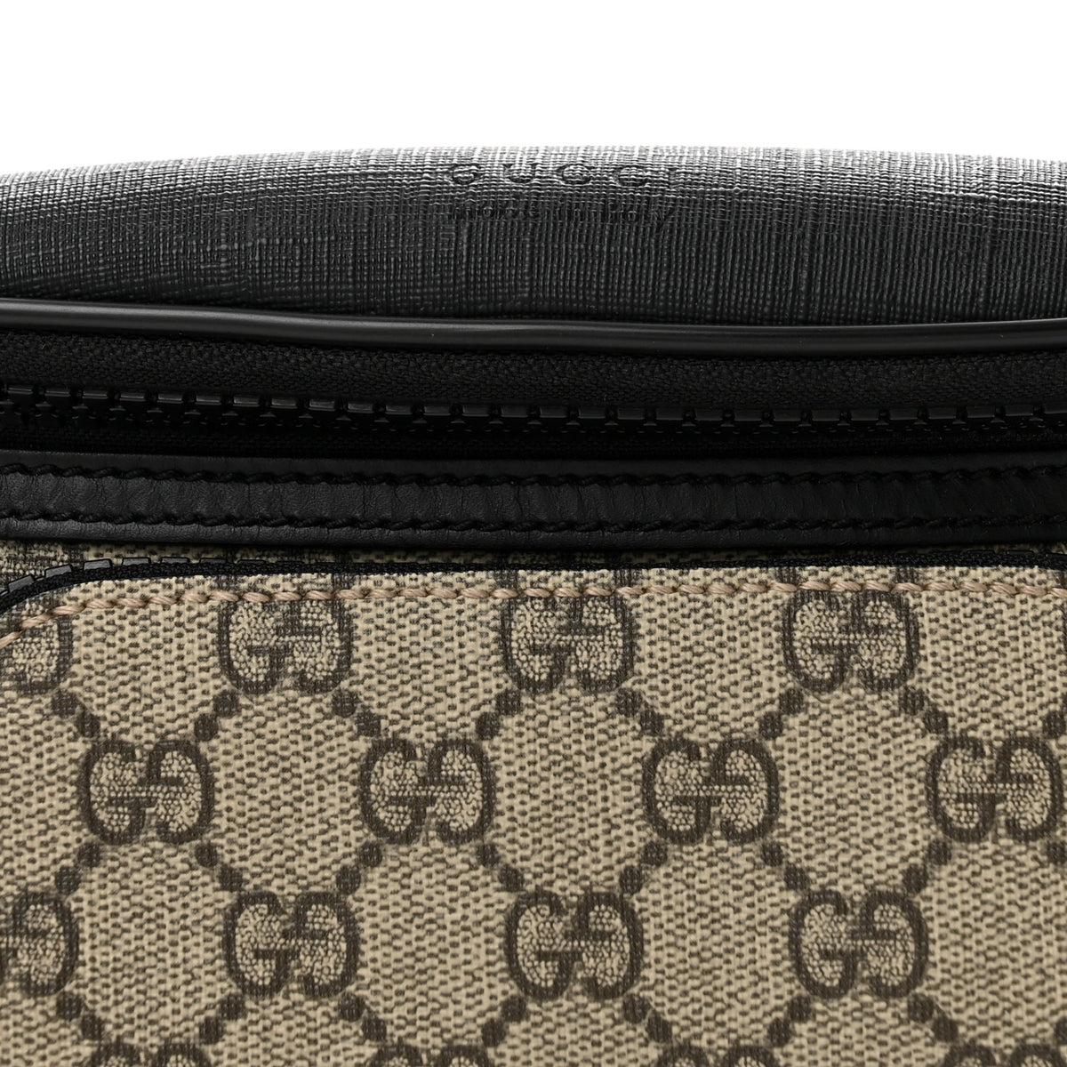 Gucci GG Supreme Monogram Belt Bag Black 8 of 13