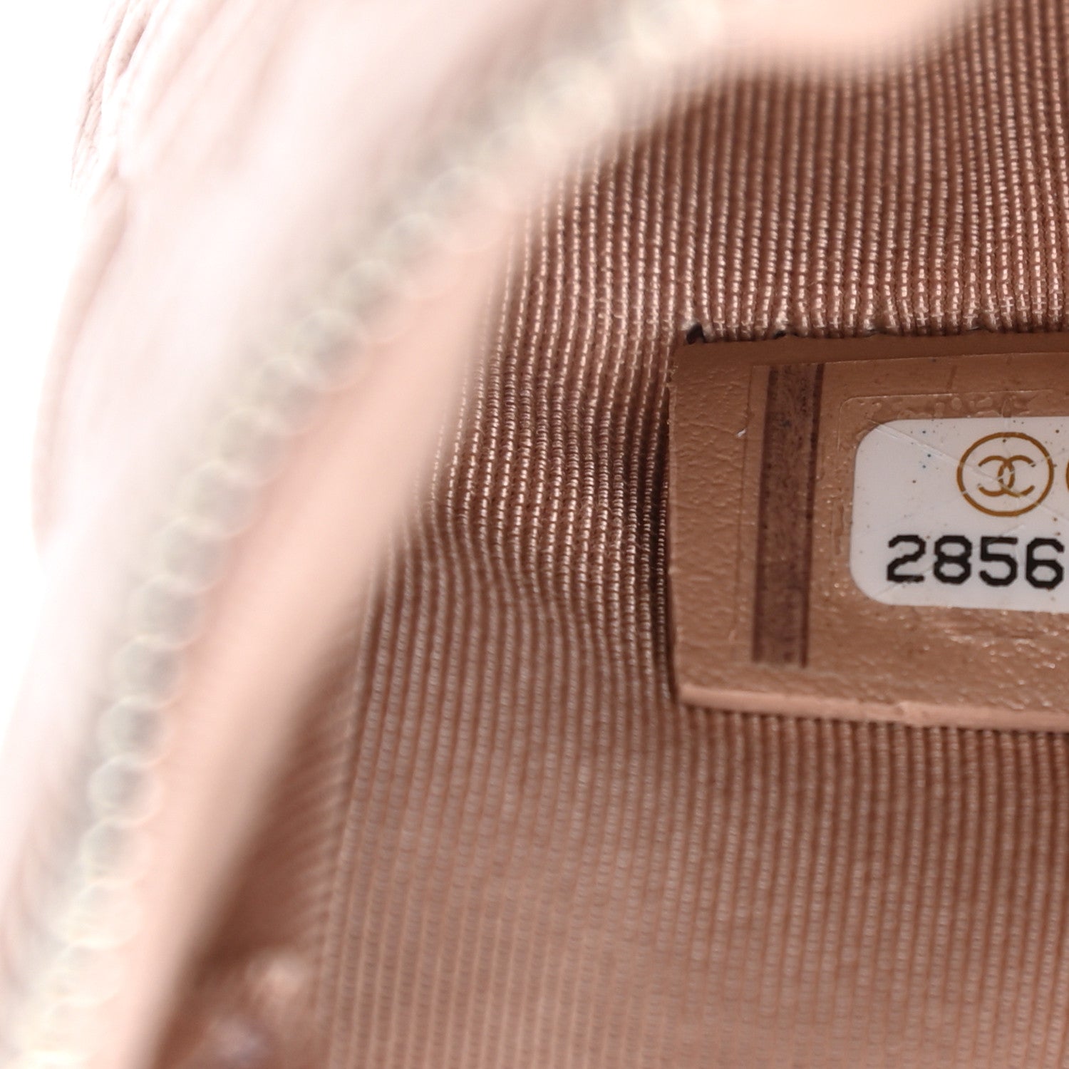 Chanel Goatskin Camellia Embossed Cosmetic Pouch Light Pink 7 of 9