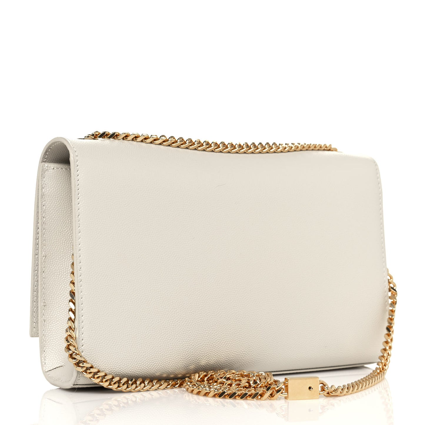 Grain De Poudre Medium Classic Monogram Kate Satchel Blanc Vintage
