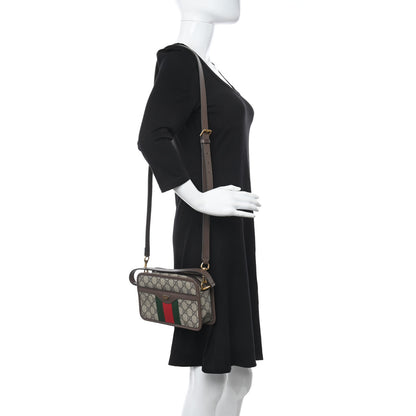 Gucci GG Supreme Monogram Web Ophidia Crossbody Bag Beige New Acero 2 of 8