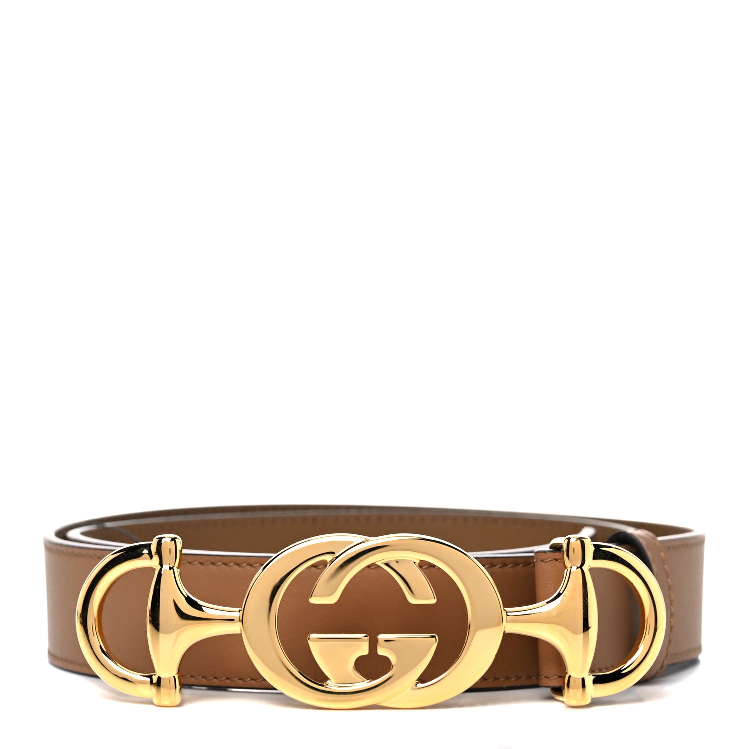 Gucci Calfskin Zumi 30mm Belt 85 34 Friky Taupe 1 of 4