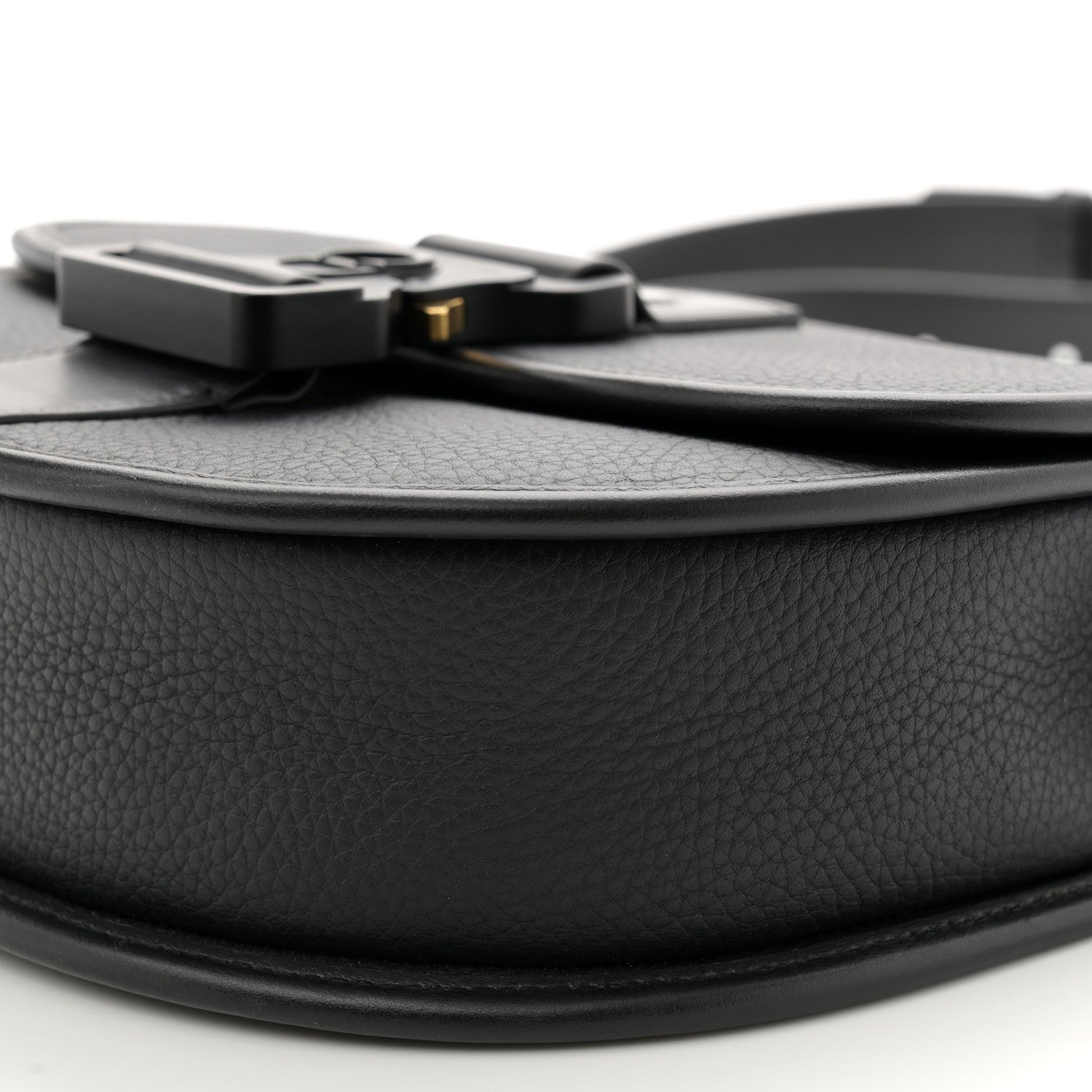 Christian Dior Grained Calfskin Gallop Bag With Strap Black 9 of 9