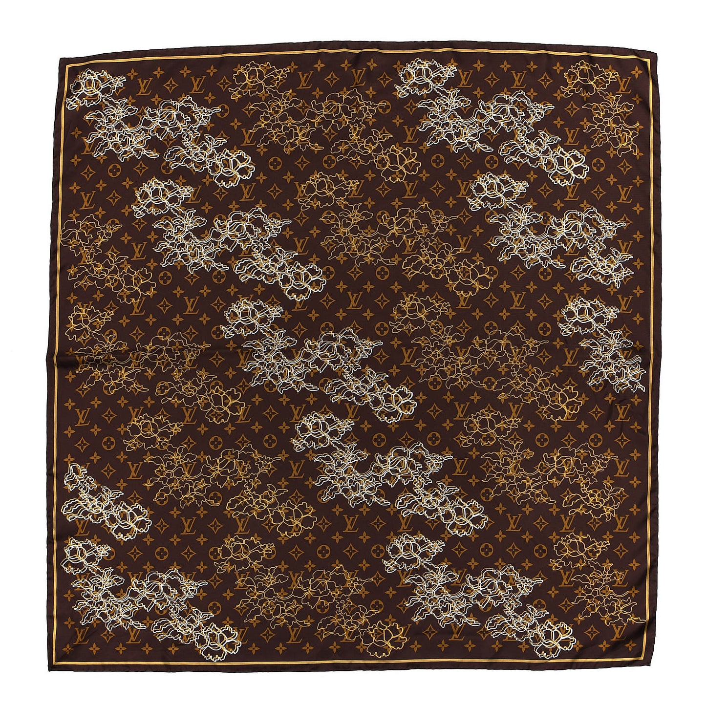 Silk Monogram Dentelle Scarf
