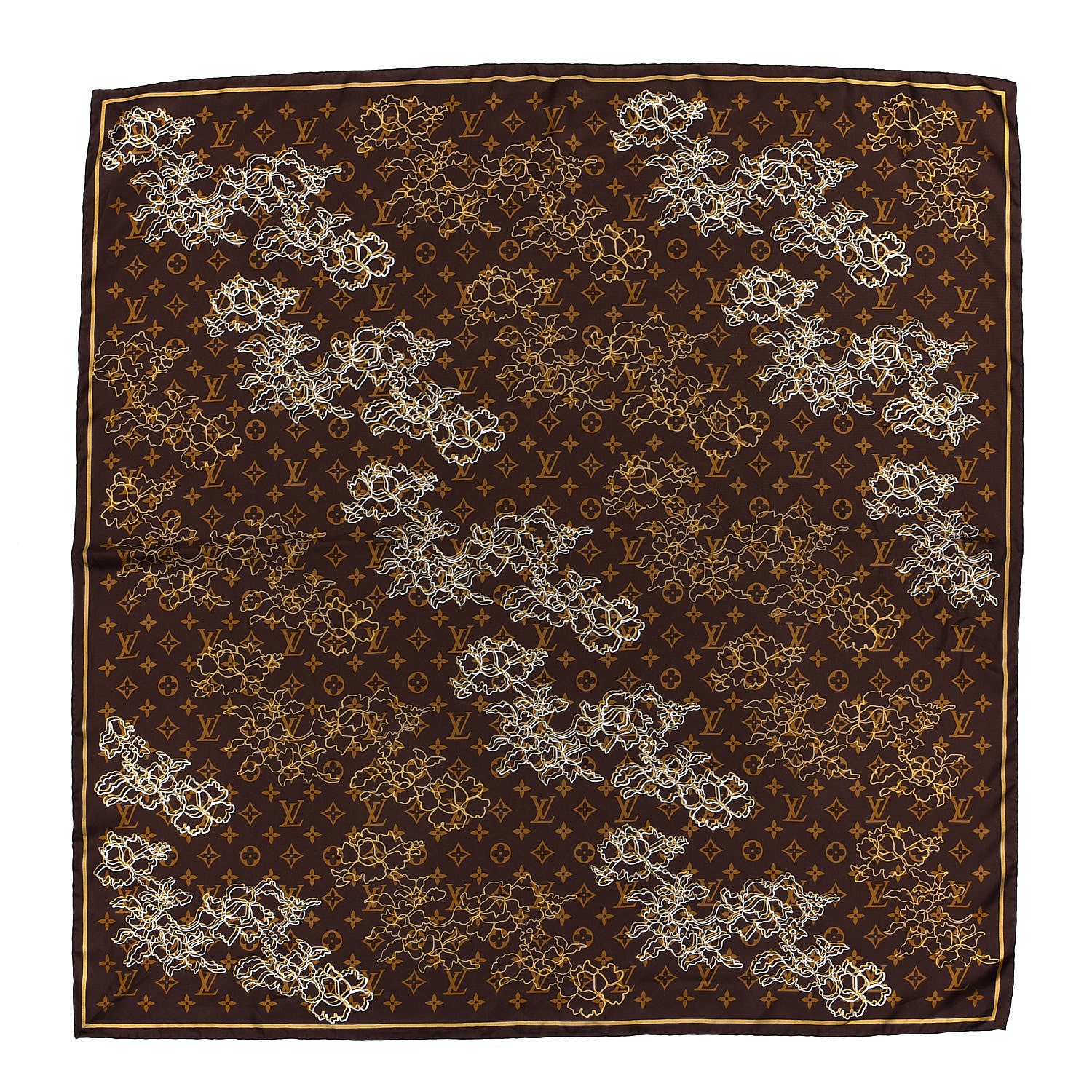 Louis Vuitton Silk Monogram Dentelle Scarf 1 of 4