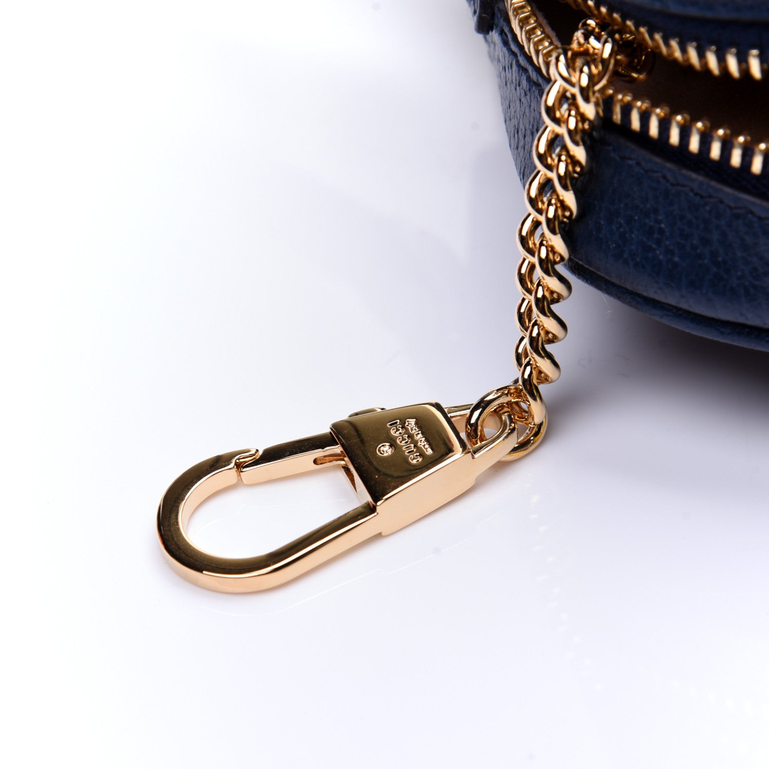 Gucci Textured Calfskin Web Mini Ophidia Shoulder Bag Blue Agata 11 of 12