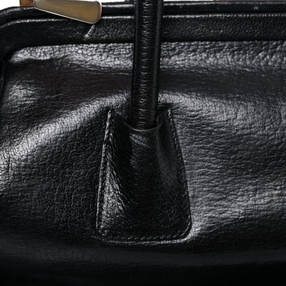 Prada Goatskin Cerniera Doctor Bag Black 37 of 42