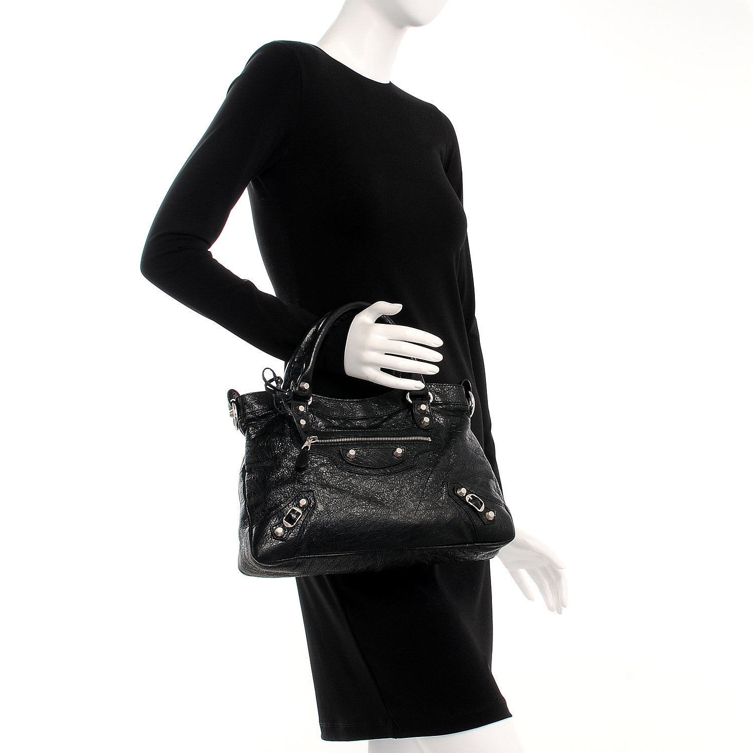 Balenciaga Agneau Giant 12 Silver Hardware Town Black 3 of 8