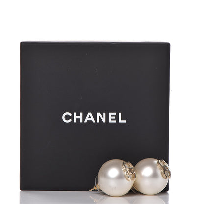 Chanel Pearl CC Large Earrings Gold 5 of 5