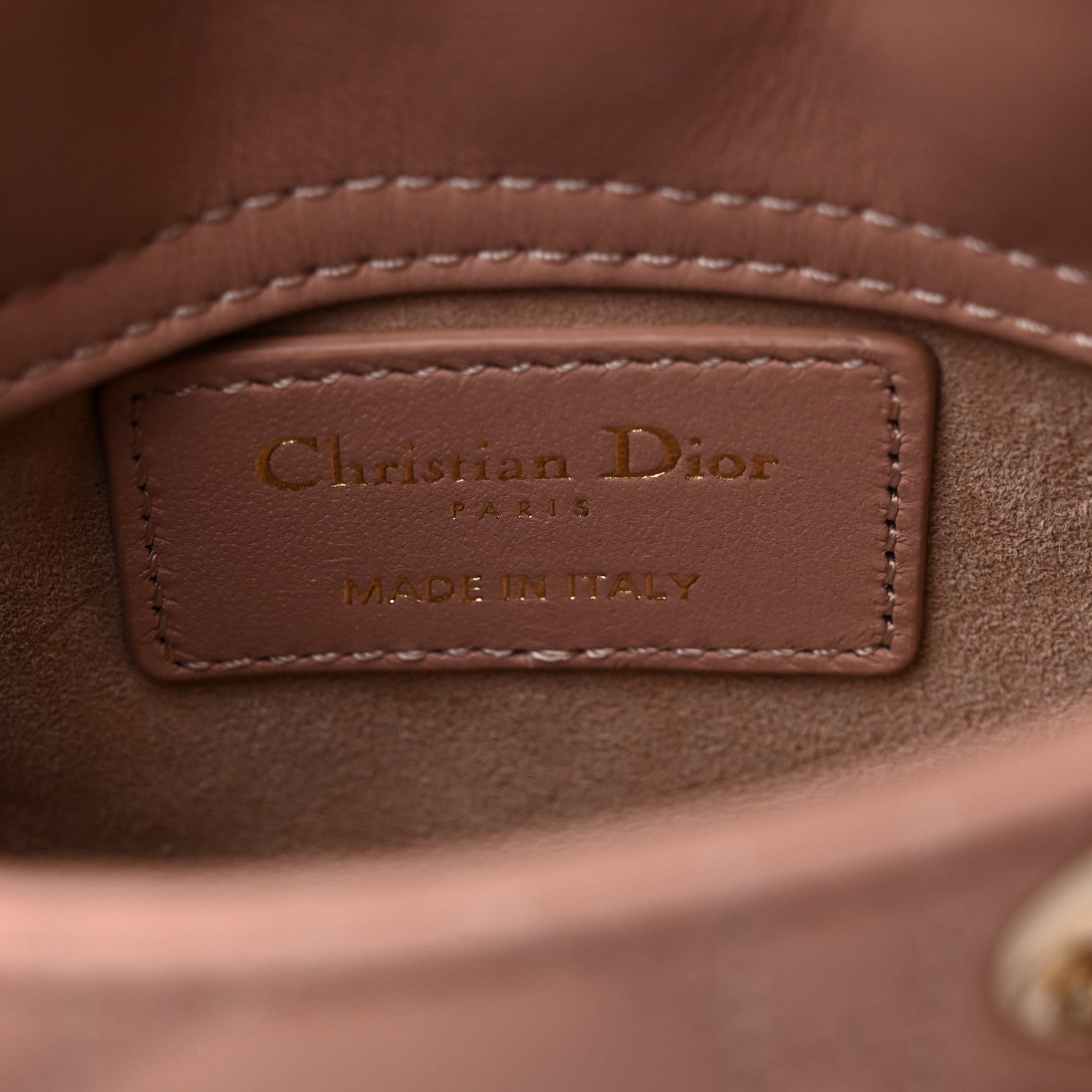 Christian Dior Lambskin Cannage Micro Lady Dior Rose Des Vents 6 of 11