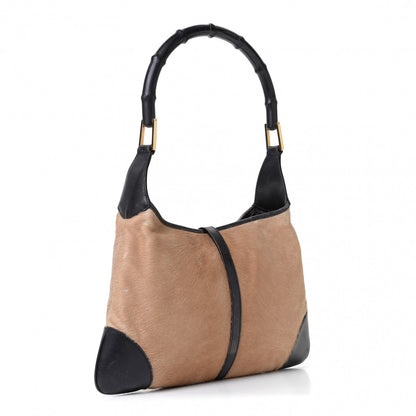 Gucci Calf Hair Bamboo Hobo Brown 2 of 9