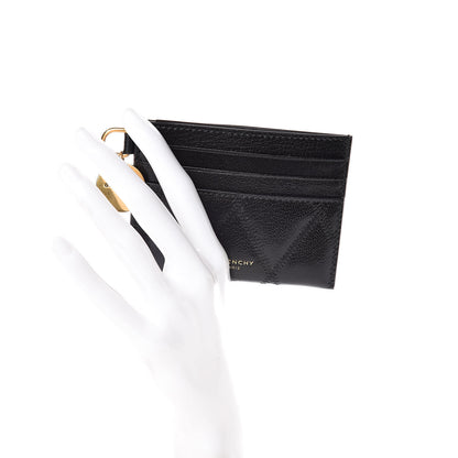 Givenchy Goatskin Diamond Quilted GV3 Card Holder Black 2 of 6