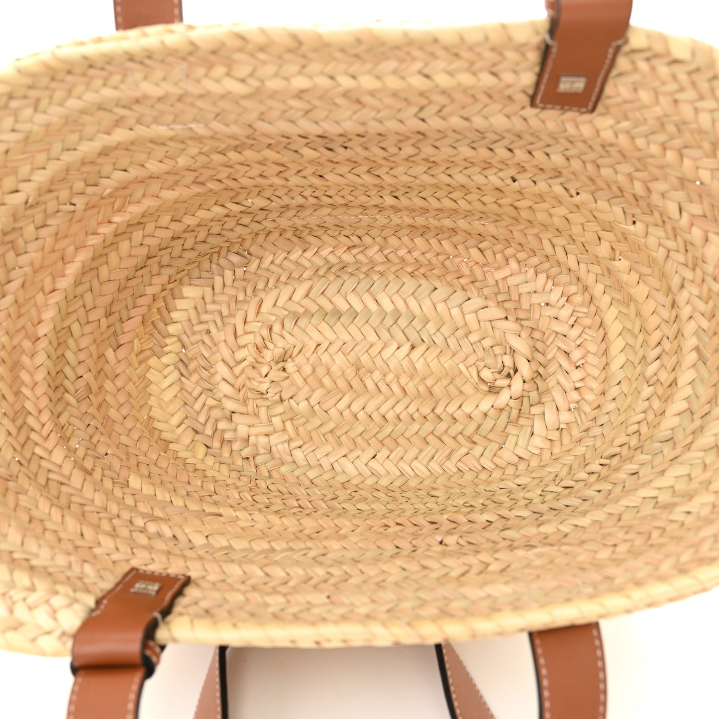 Raffia Medium Basket Tote Bag Natural Tan