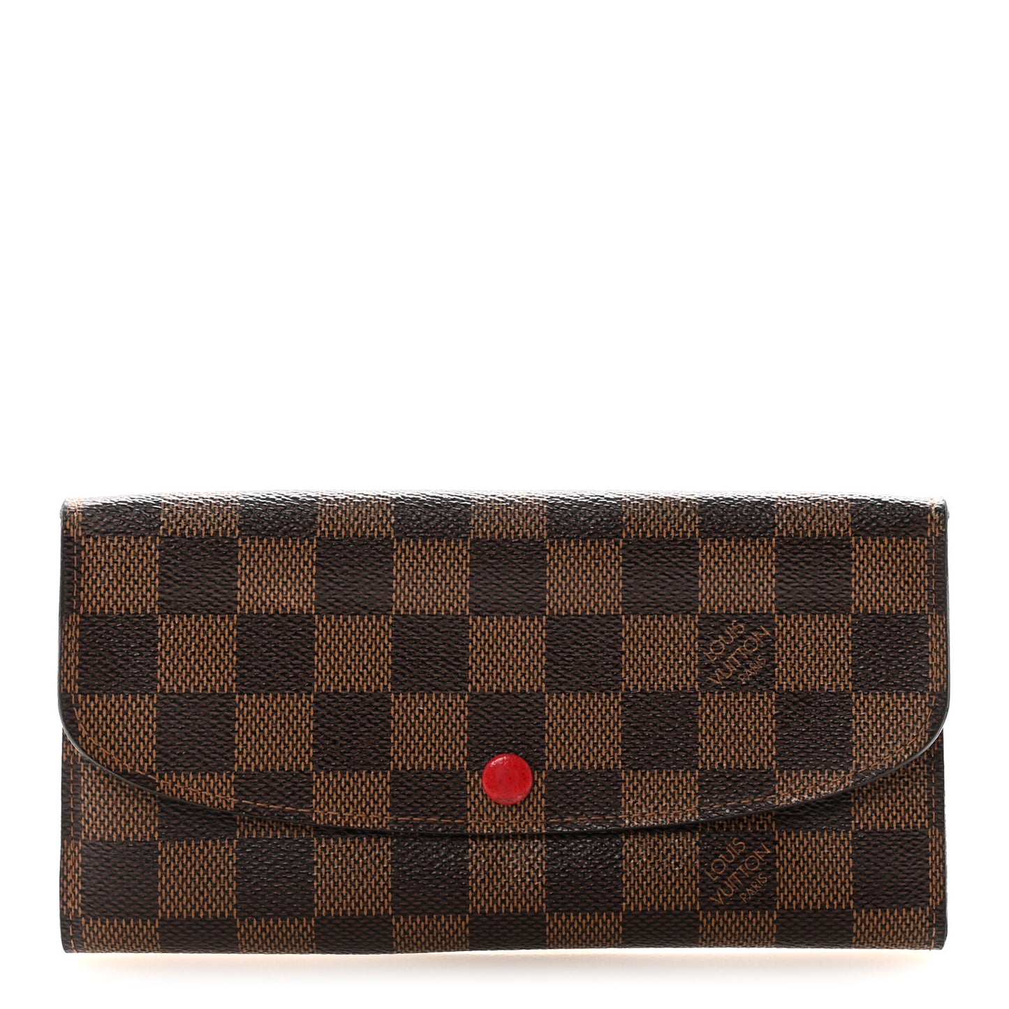 Damier Ebene Emilie Wallet Red