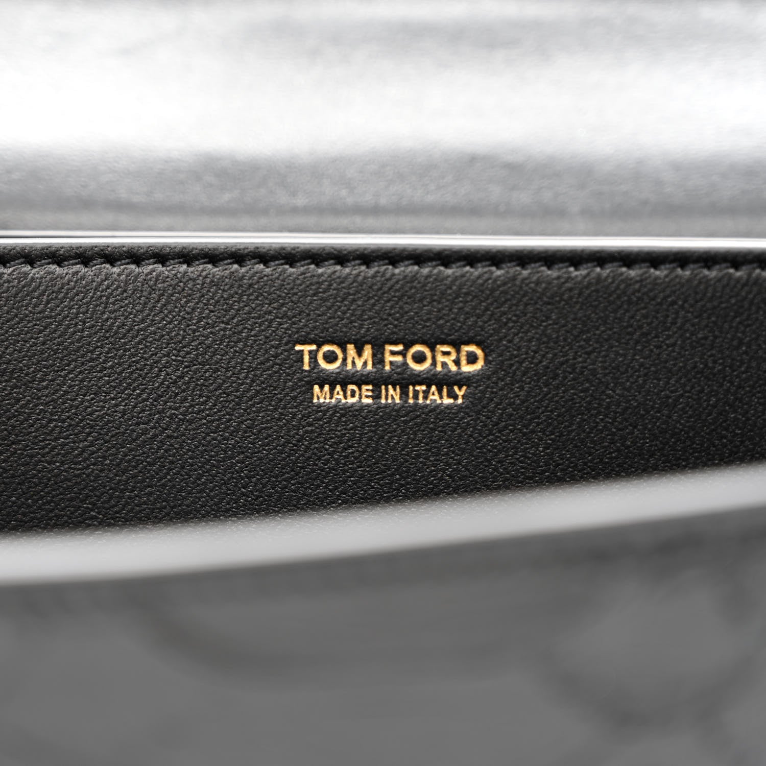 Tom Ford Semi Shiny Snakeskin 001 Chain Wallet Black 6 of 11