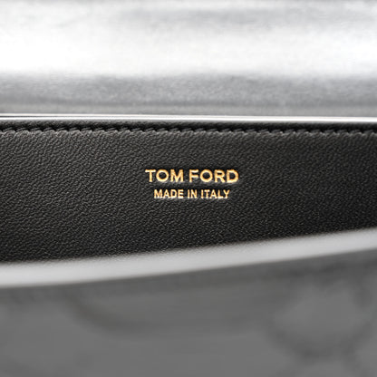 Tom Ford Semi Shiny Snakeskin 001 Chain Wallet Black 6 of 11