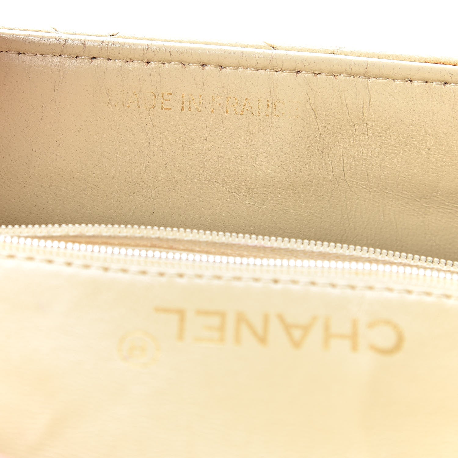 Chanel Lambskin Quilted Mini Square Flap Beige 7 of 17