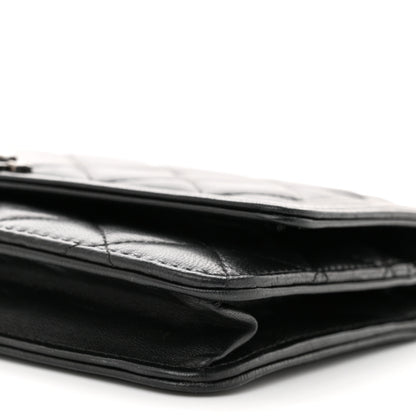 Chanel Lambskin Quilted Boy Wallet On Chain WOC Black 11 of 11