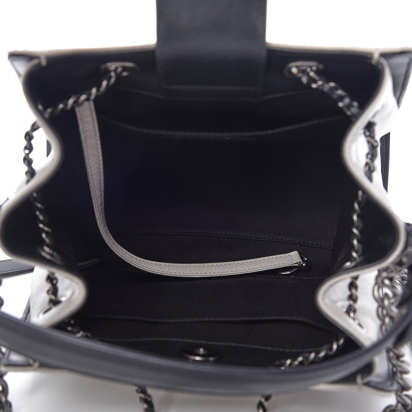 Caviar Quilted Small CC Bucket Bag Grey