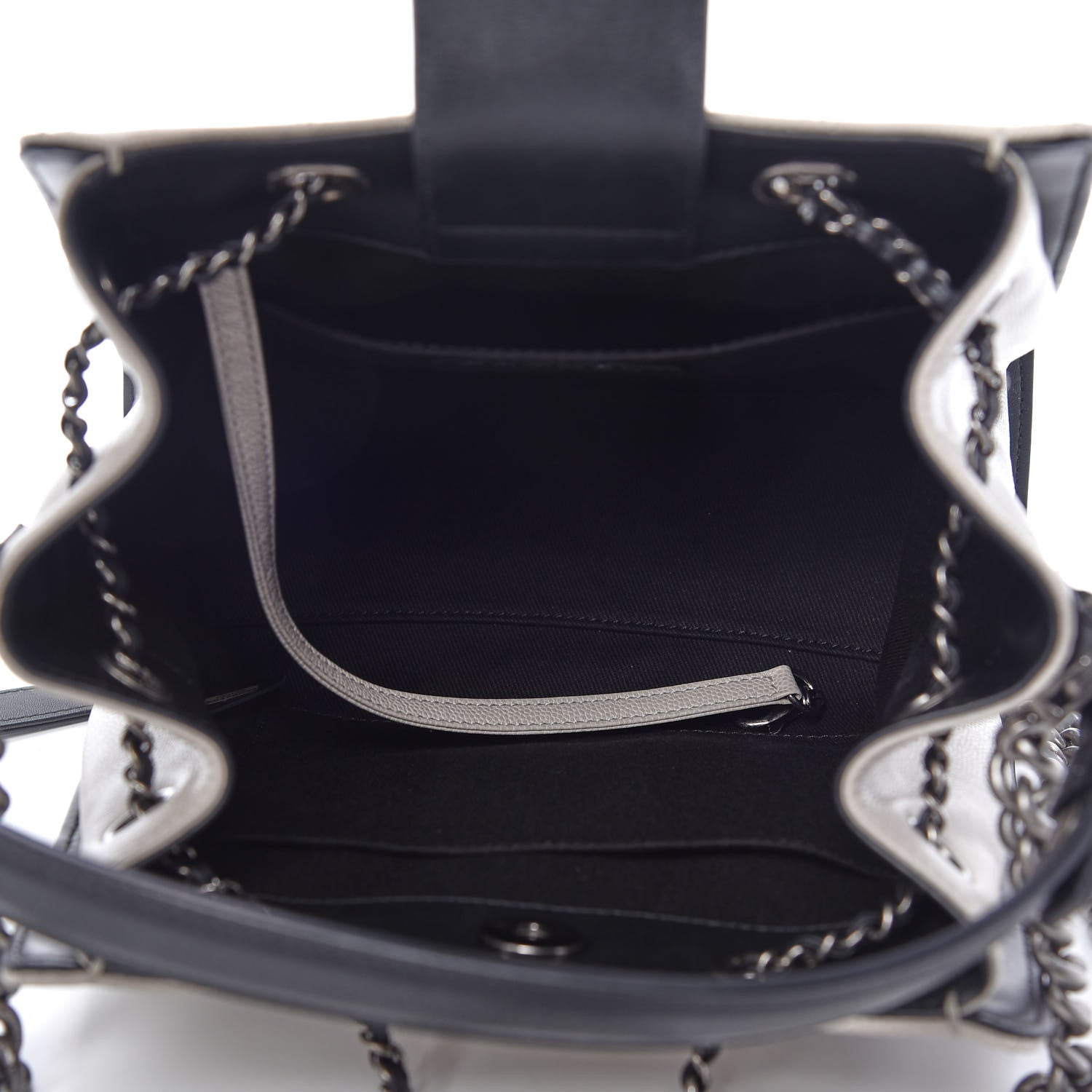 Chanel Caviar Quilted Small CC Bucket Bag Grey 5 of 12