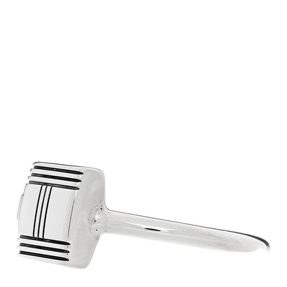 Hermes Sterling Silver Cadenas Ring 54 7 4 of 6