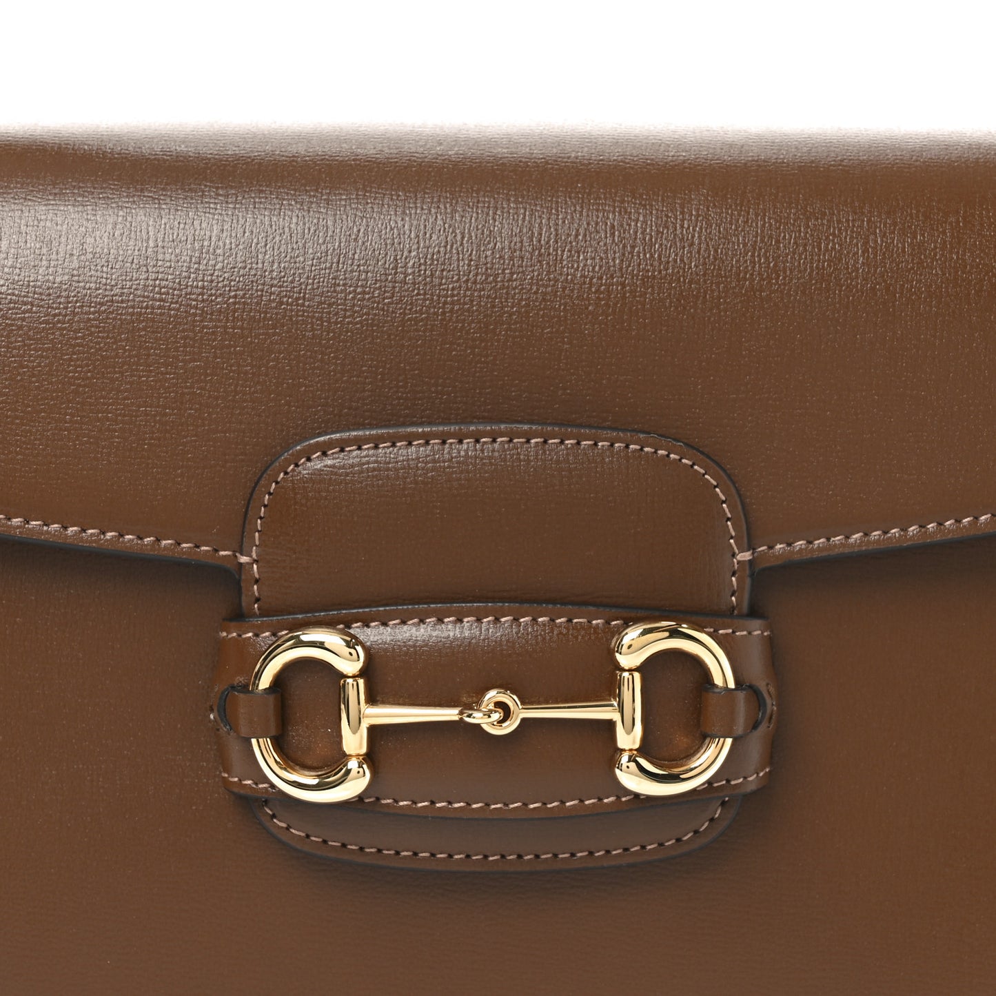 Azalea Calfskin Horsebit 1955 Shoulder Bag Brown Sugar