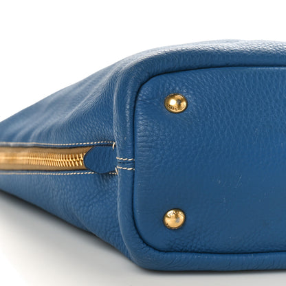 Prada Vitello Phenix Side Zip Tote Cobalto 8 of 11