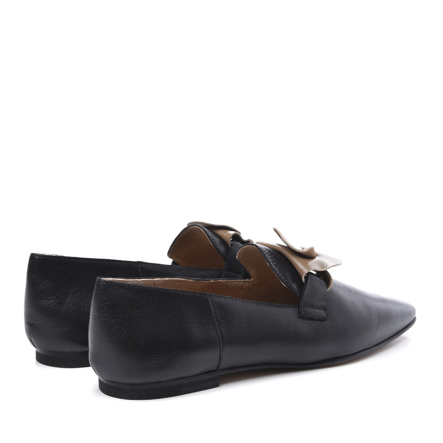 Supple Goatskin Womens Time Loafers 36.5 Black