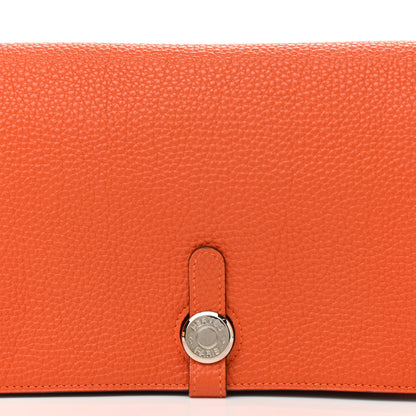 Hermes Togo Dogon Wallet Waist Pouch Orange 9 of 14