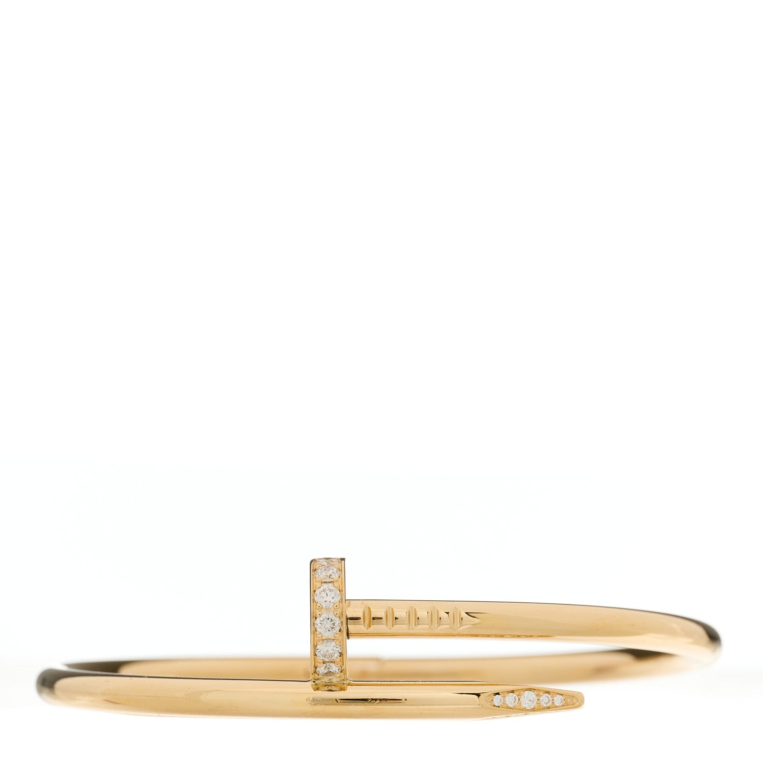 Cartier 18K Yellow Gold Diamond Juste Un Clou Bracelet 16 1 of 4