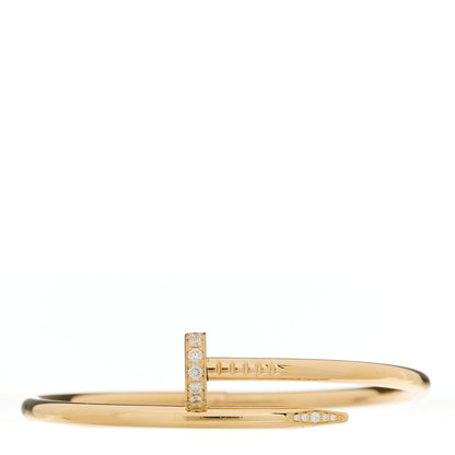Cartier 18K Yellow Gold Diamond Juste Un Clou Bracelet 16 1 of 4