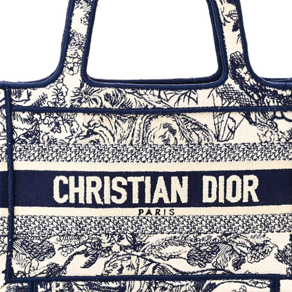 Christian Dior Canvas Embroidered Mini Toile De Jouy Book Tote Blue 7 of 9