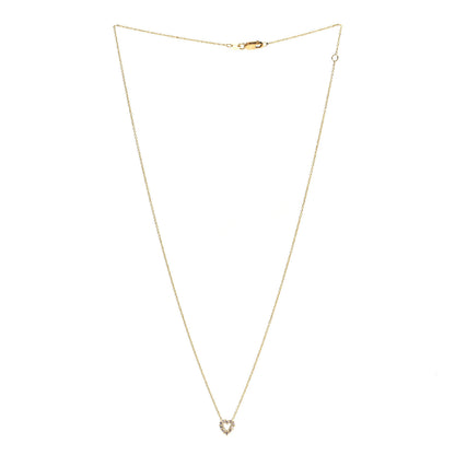 Roberto Coin 18K Yellow Gold Diamond Tiny Treasures Heart Pendant Necklace 3 of 7