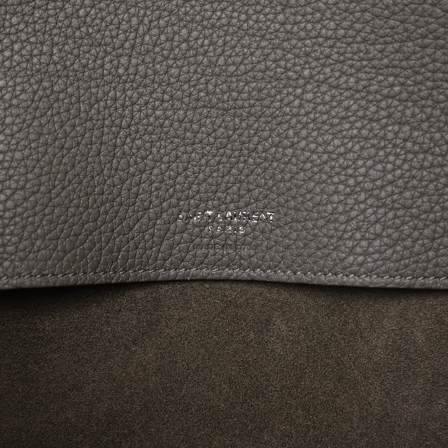 Grained Calfskin Medium Supple Sac De Jour Kaki Militaire