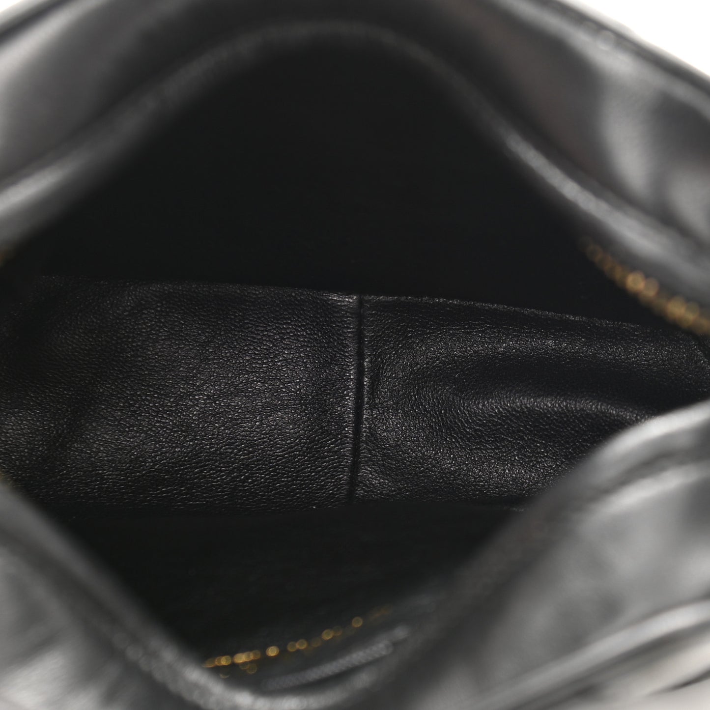 Lambskin Quilted CC Tassel Camera Case Black
